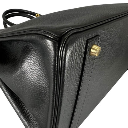 Hermes Handbag Birkin 35 Gold Taurillon Black — view 8