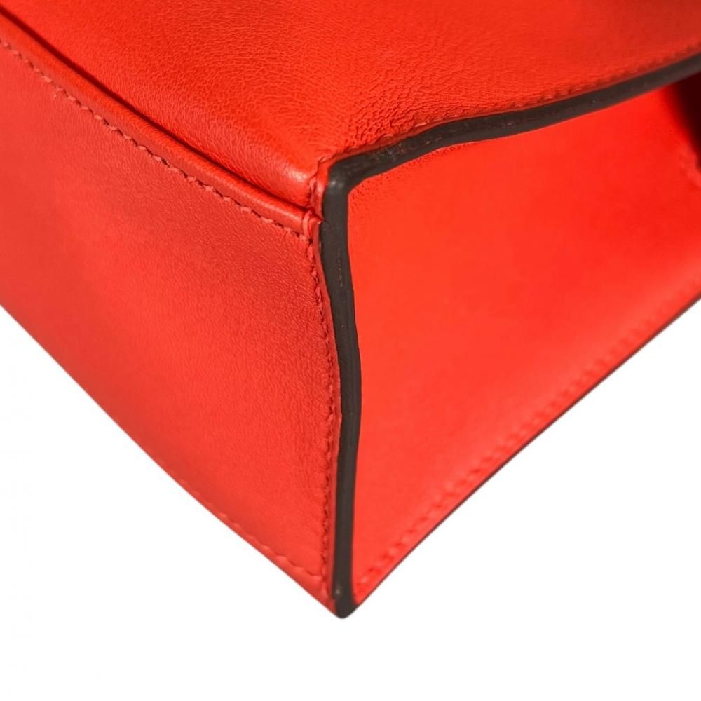 Hermes Handbag Pochette Kelly Clutch Silver — view 7