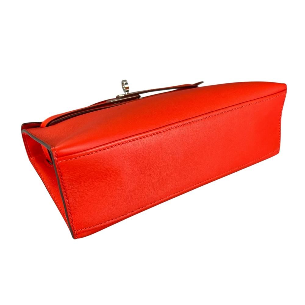 Hermes Handbag Pochette Kelly Clutch Silver — view 3