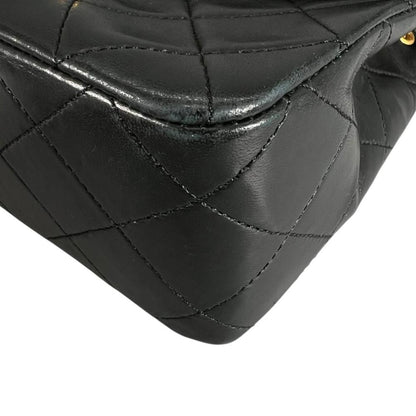 Chanel Shoulder Bag Quilted Gold CC Logo Lambskin Black — view 7