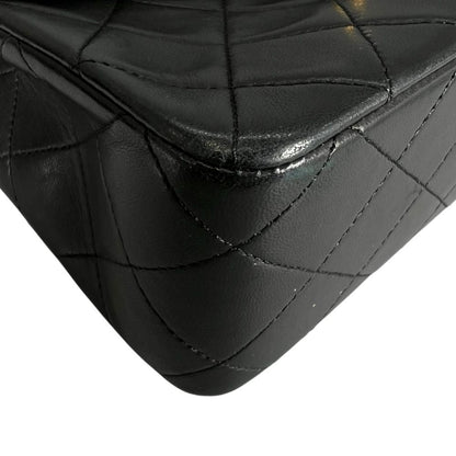 Chanel Shoulder Bag Quilted Gold CC Logo Lambskin Black — view 8