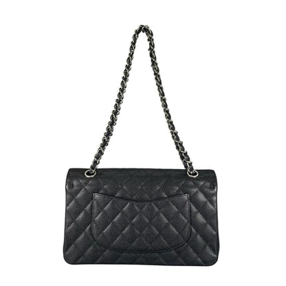 Chanel Shoulder Bag Quilted 25 Silver Chain Black — view 2