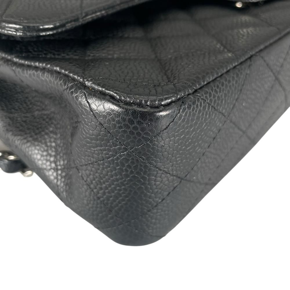 Chanel Shoulder Bag Quilted 25 Silver Chain Black — view 8