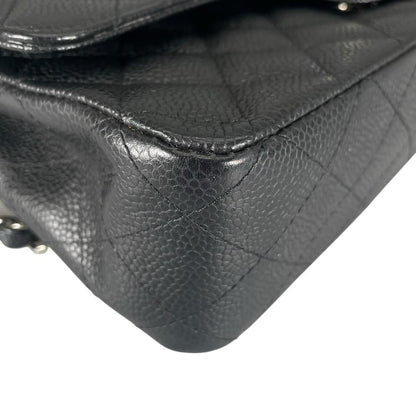 Chanel Shoulder Bag Quilted 25 Silver Chain Black — view 8