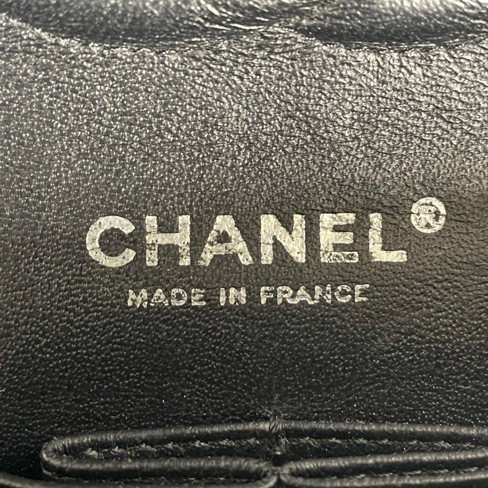 Chanel Shoulder Bag Quilted 25 Silver Chain Black — view 4