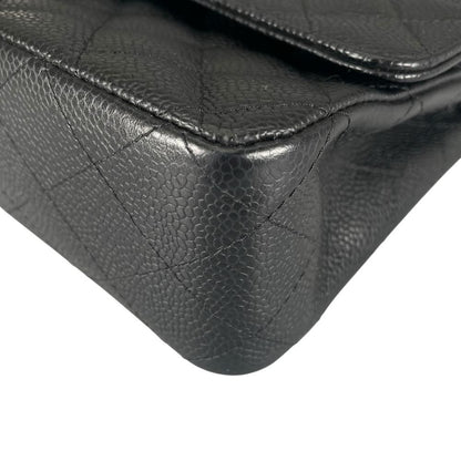 Chanel Shoulder Bag Quilted 25 Silver Chain Black — view 9