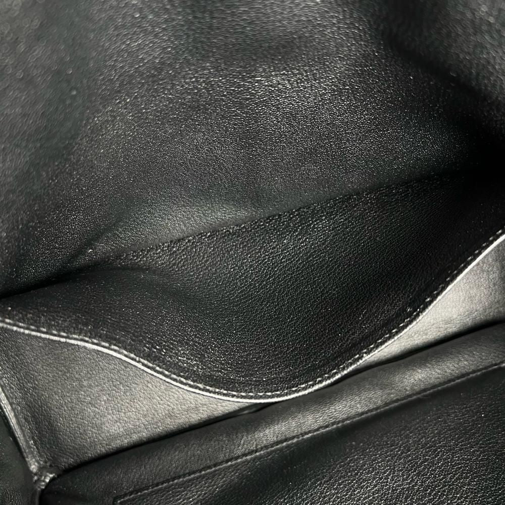 Hermes Handbag Birkin 35 Silver Taurillon Clemence Black — view 7