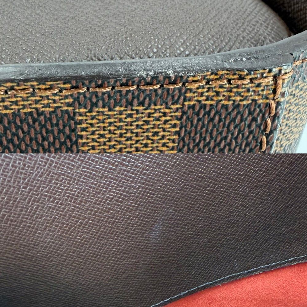 Louis Vuitton Handbag Triana Damier Canvas Brown Gold — view 6