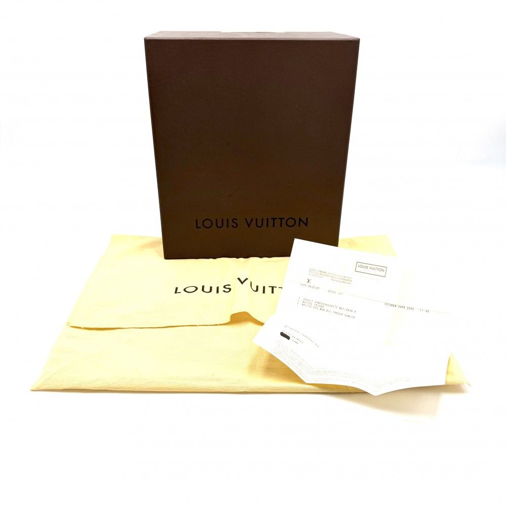 Louis Vuitton Handbag Triana Damier Canvas Brown Gold — view 7