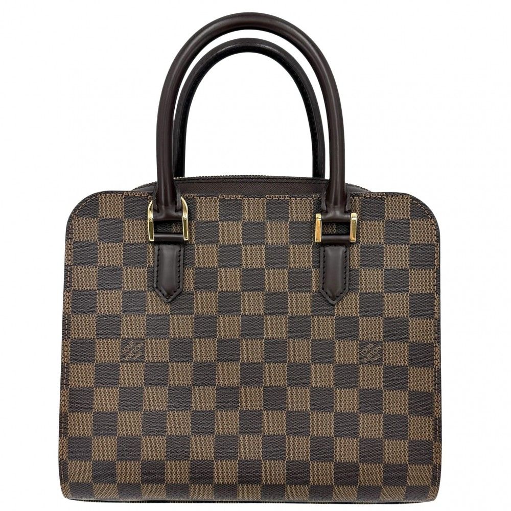 Louis Vuitton Handbag Triana Damier Canvas Brown Gold — view 2