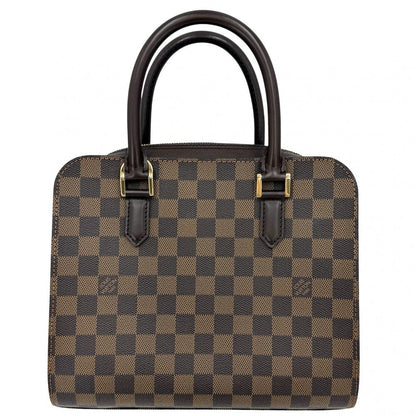 Louis Vuitton Handbag Triana Damier Canvas Brown Gold — view 2