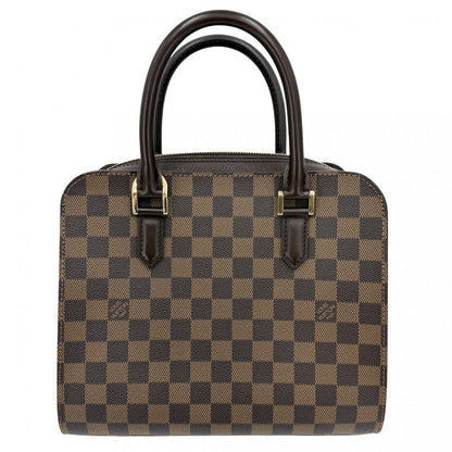 Louis Vuitton Handbag Triana Damier Canvas Brown Gold
