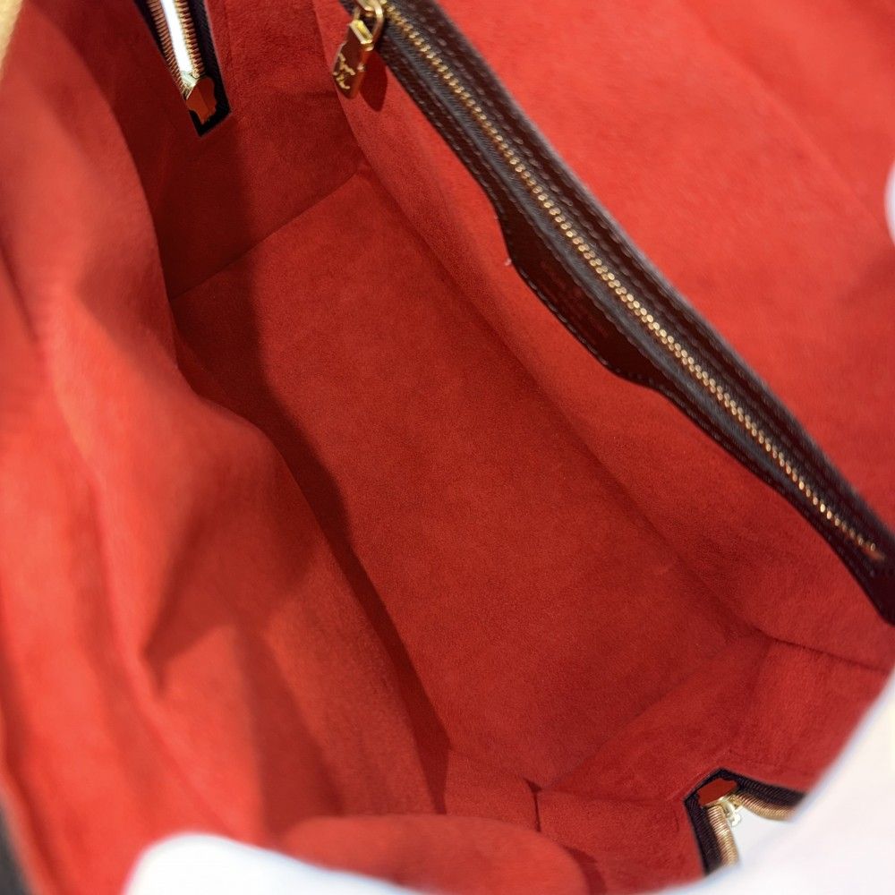 Louis Vuitton Handbag Triana Damier Canvas Brown Gold — view 4