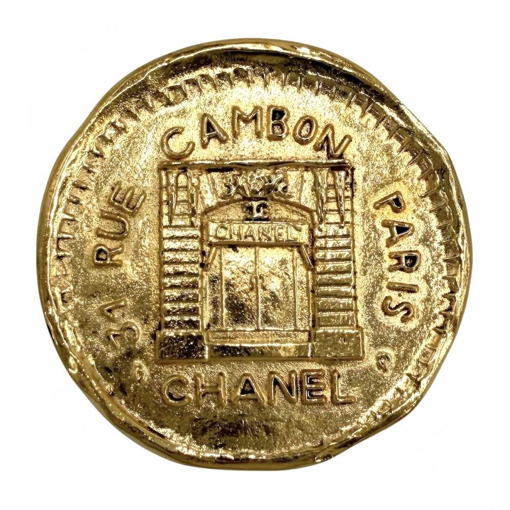 Chanel Brooch 31 Rue Cambon Vintage Gold Plated