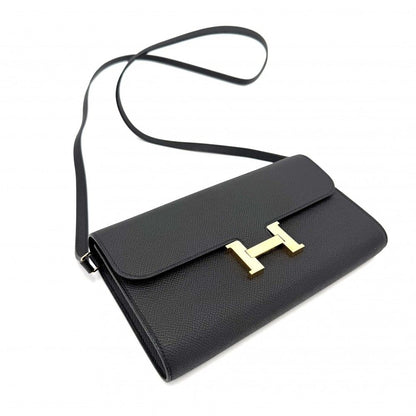 Hermes Shoulder Bag Constance Wallet Veau Epsom Black Gold — view 3
