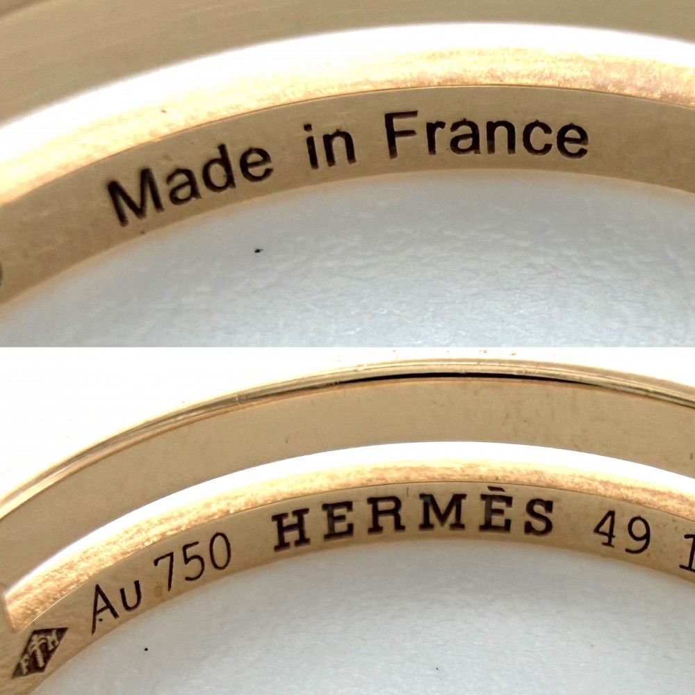 Hermes Ring Arianne 49 18k Gold PG — view 3