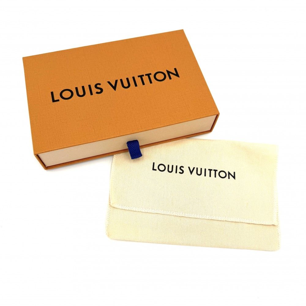 Louis Vuitton Key Holder Charm LV Crab Pouch Case Monogram Canvas Yellow Silver — view 7