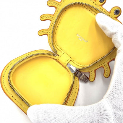 Louis Vuitton Key Holder Charm LV Crab Pouch Case Monogram Canvas Yellow Silver — view 4