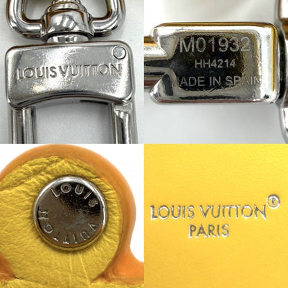 Louis Vuitton Key Holder Charm LV Crab Pouch Case Monogram Canvas Yellow Silver — view 5