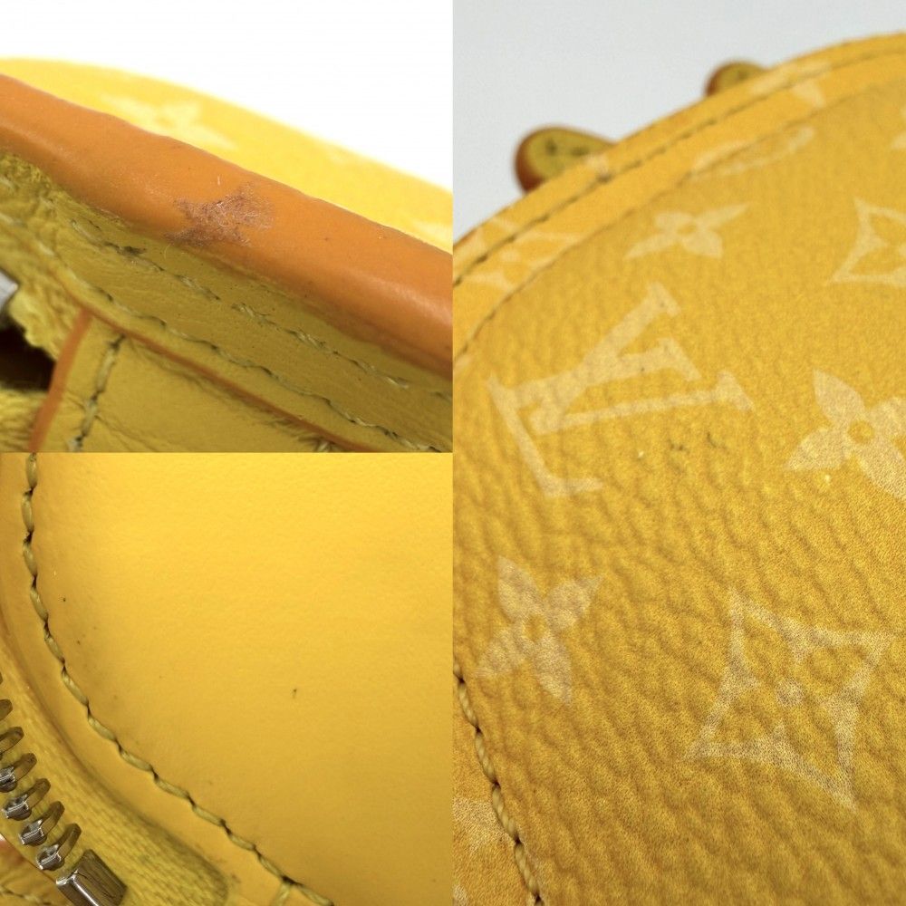 Louis Vuitton Key Holder Charm LV Crab Pouch Case Monogram Canvas Yellow Silver — view 6