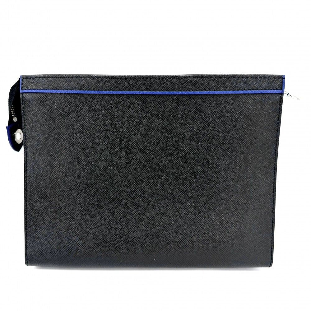 Louis Vuitton Clutch Taiga Pochette Voyage MM Second Black Silver — view 2