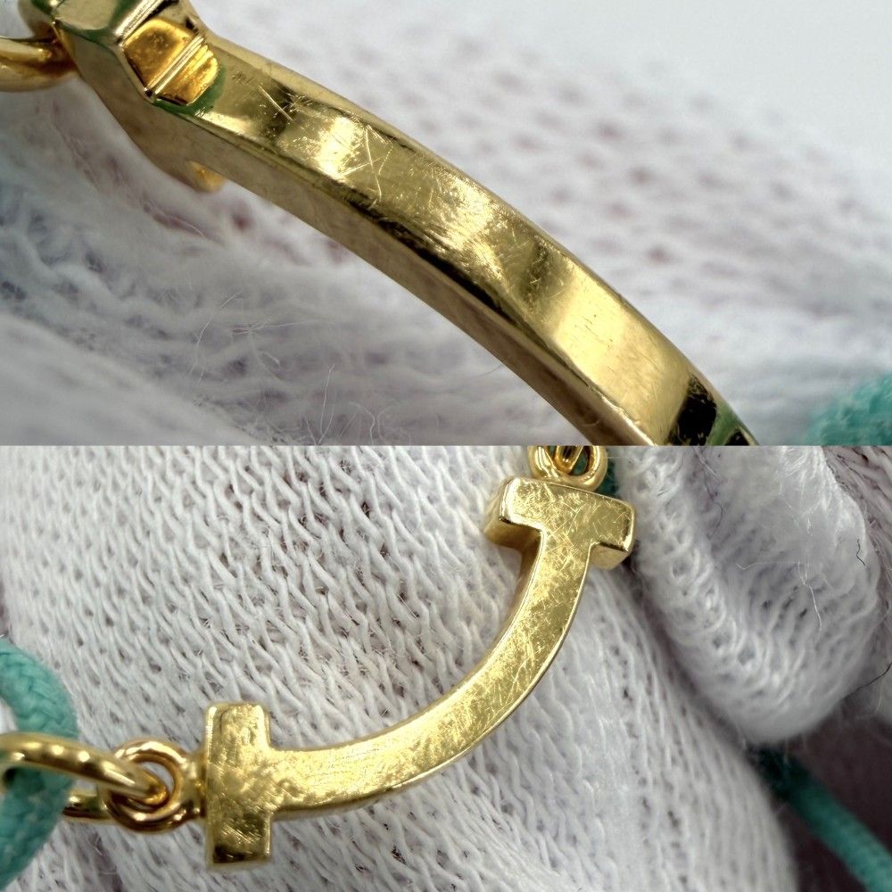 Tiffany & Co Bracelet T Smile 18k YG 20 Gold Blue — view 3