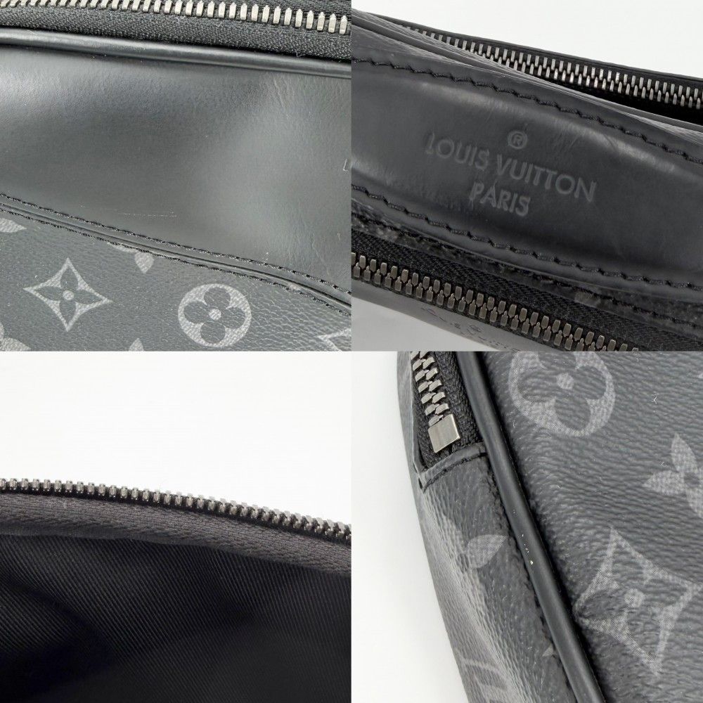 Louis Vuitton Belt Bag Monogram Eclipse Waist Pouch Black Silver — view 6