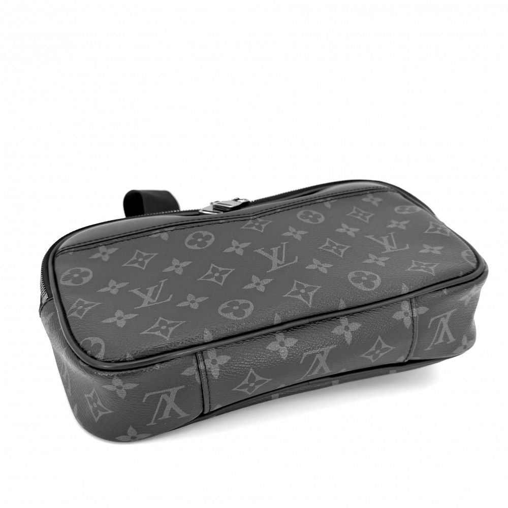 Louis Vuitton Belt Bag Monogram Eclipse Waist Pouch Black Silver — view 3