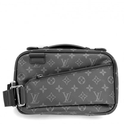 Louis Vuitton Belt Bag Monogram Eclipse Waist Pouch Black Silver — view 2