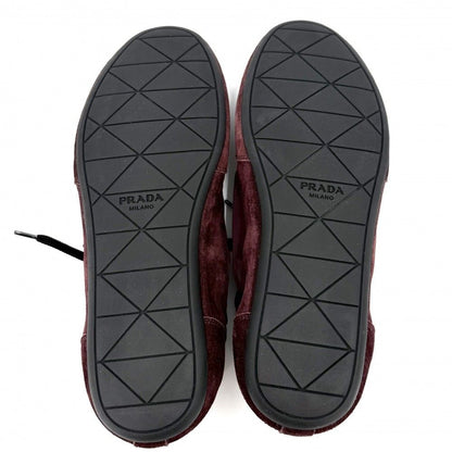 Prada Sneakers Collapse Shoes 38 Nylon Suede Bordeaux — view 5