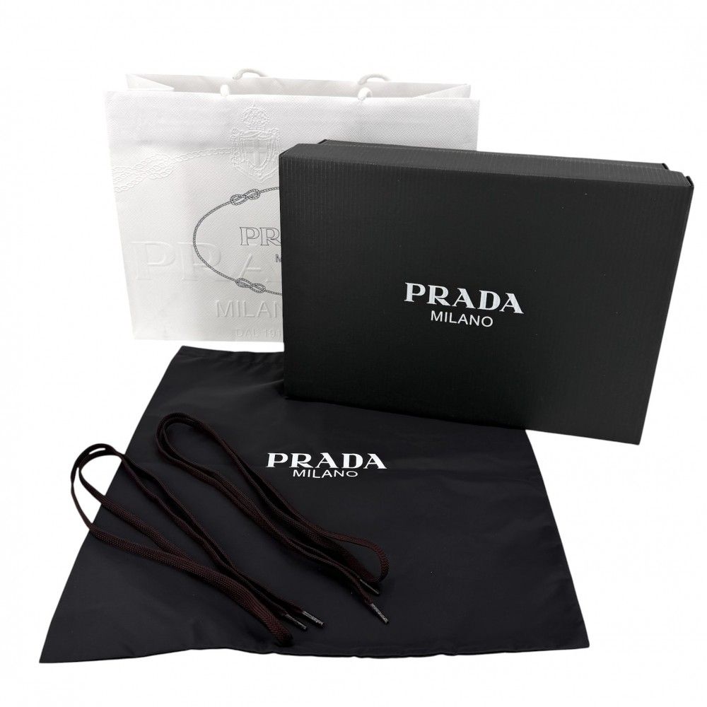 Prada Sneakers Collapse Shoes 38 Nylon Suede Bordeaux — view 8