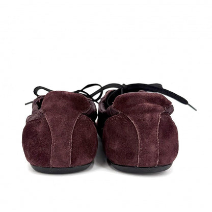 Prada Sneakers Collapse Shoes 38 Nylon Suede Bordeaux — view 4