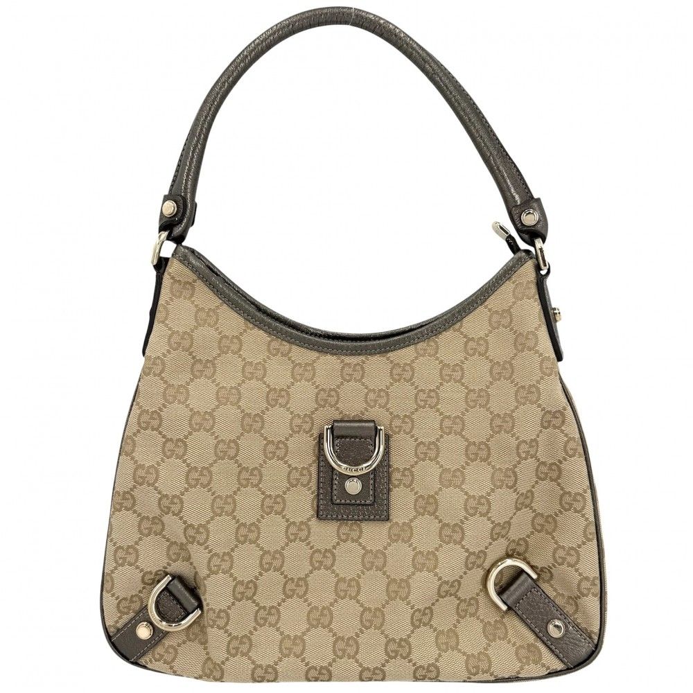 Gucci Handbag Abbey One Shoulder GG Canvas Beige Gold
