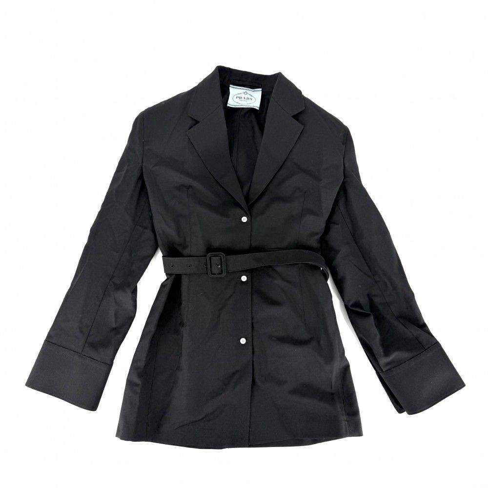 Prada Jacket 40 Black Wool Mohair Spring Autumn