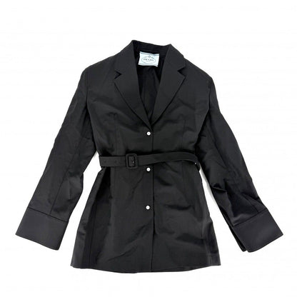 Prada Jacket 40 Black Wool Mohair Spring Autumn