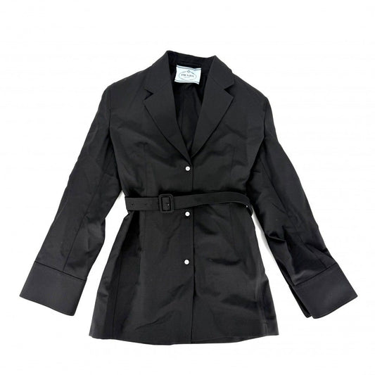Prada Jacket 40 Black Wool Mohair Spring Autumn