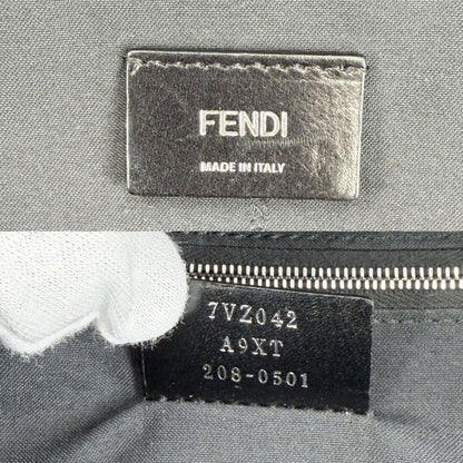 Fendi Zucca Backpack Nylon Leather Brown Black Silver — view 5