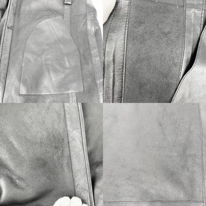 Louis Vuitton Boa Shearling Long Coat Leather Reversible 36 Black Sheep Spring — view 7
