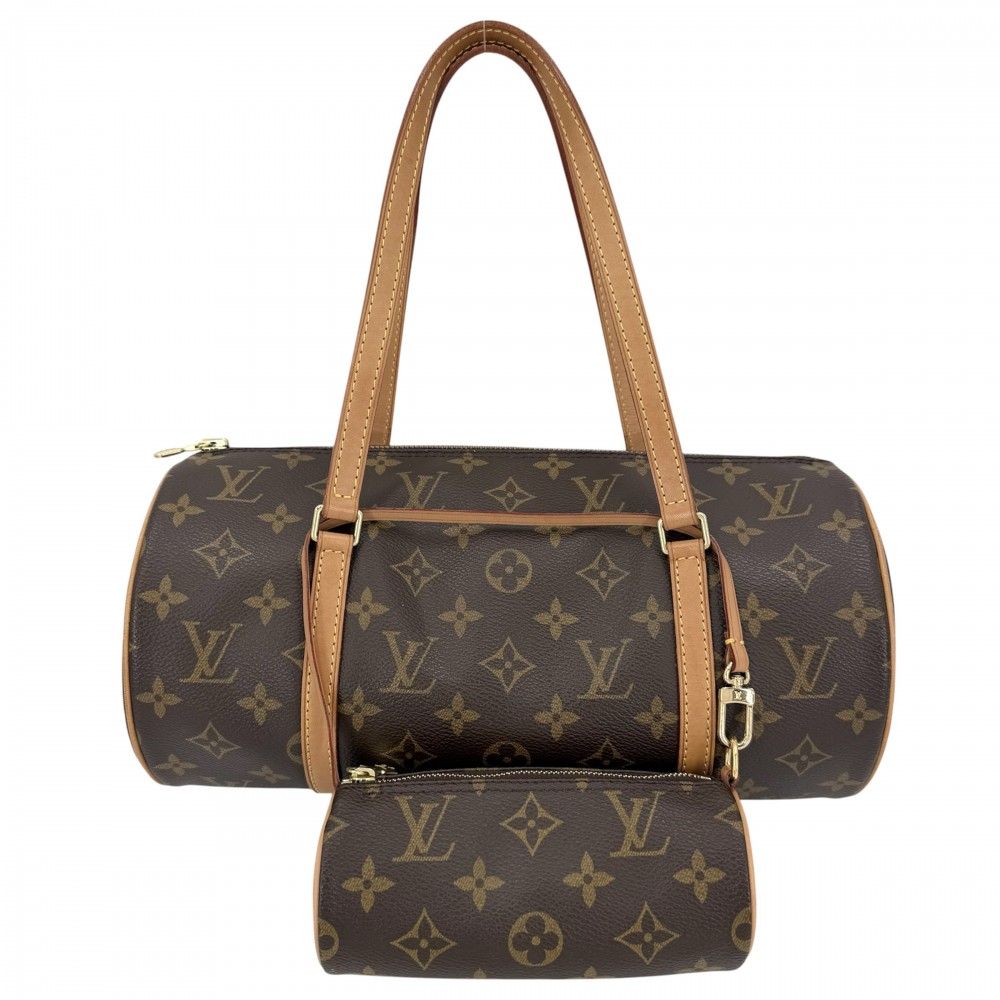 Louis Vuitton Papillon 30 Shoulder Bag GM Monogram Canvas Brown Gold