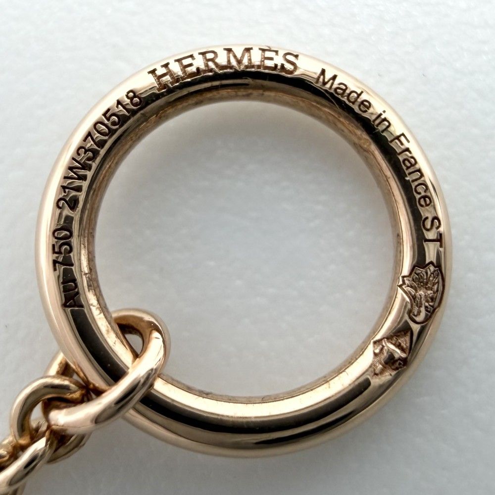 Hermes Bracelet Heart Vertiges Cool 18k PG Gold Diamond — view 5