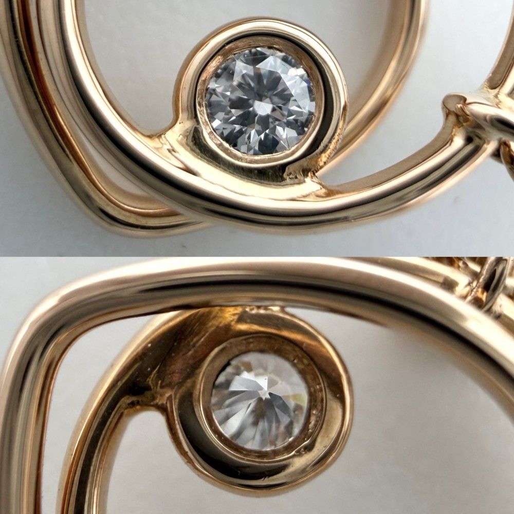 Hermes Bracelet Heart Vertiges Cool 18k PG Gold Diamond — view 4