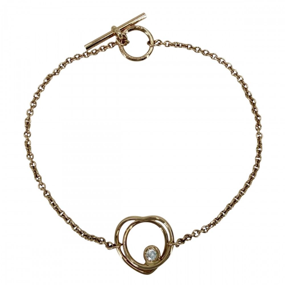 Hermes Bracelet Heart Vertiges Cool 18k PG Gold Diamond