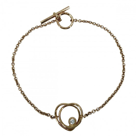 Hermes Bracelet Heart Vertiges Cool 18k PG Gold Diamond