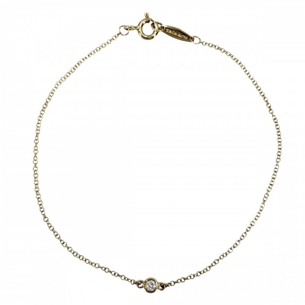 Tiffany & Co Bracelet by the Yard Diamond Elsa Peretti Single 18k YG Gold