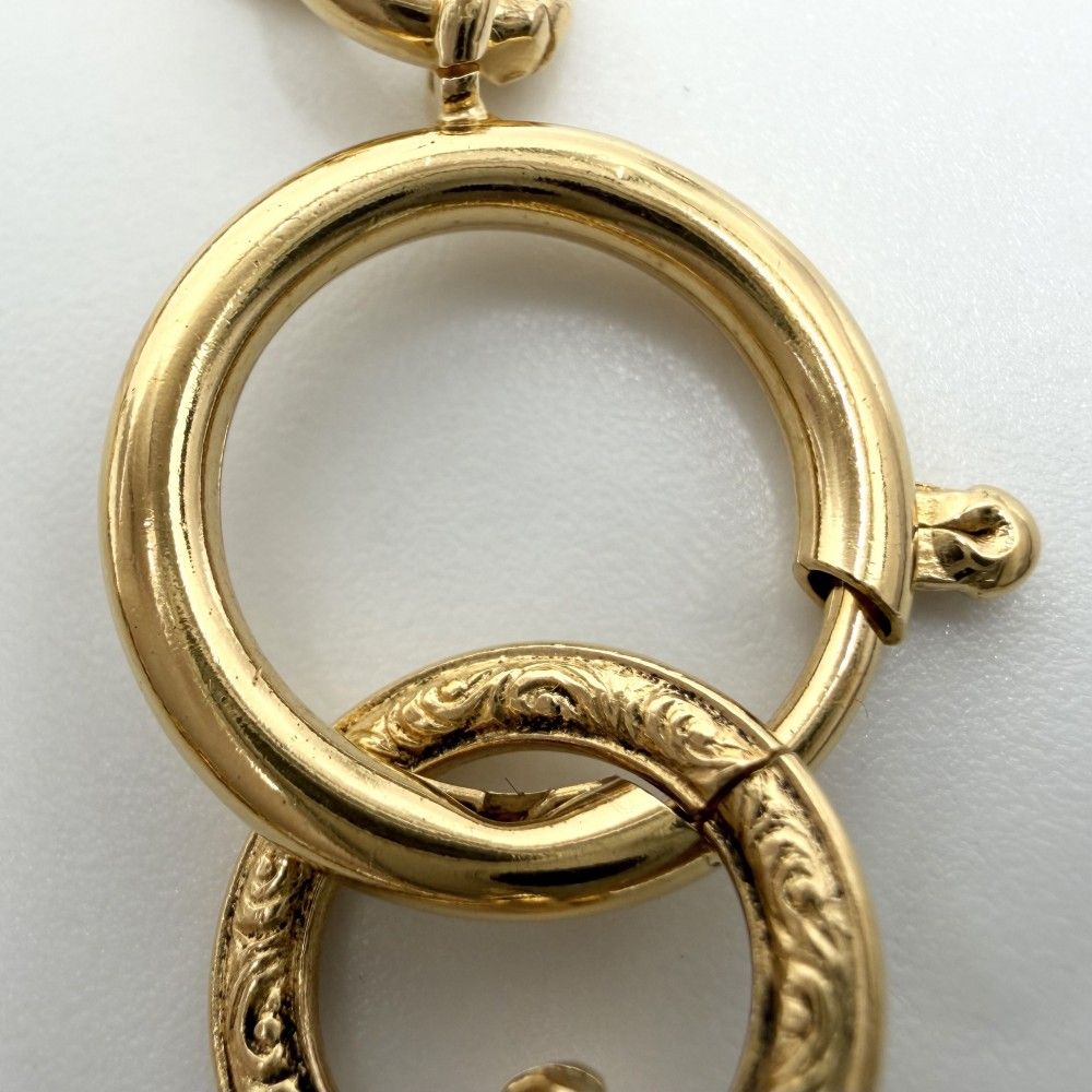 Chanel Necklace CC Logo Pendant Vintage Gold Plated — view 8