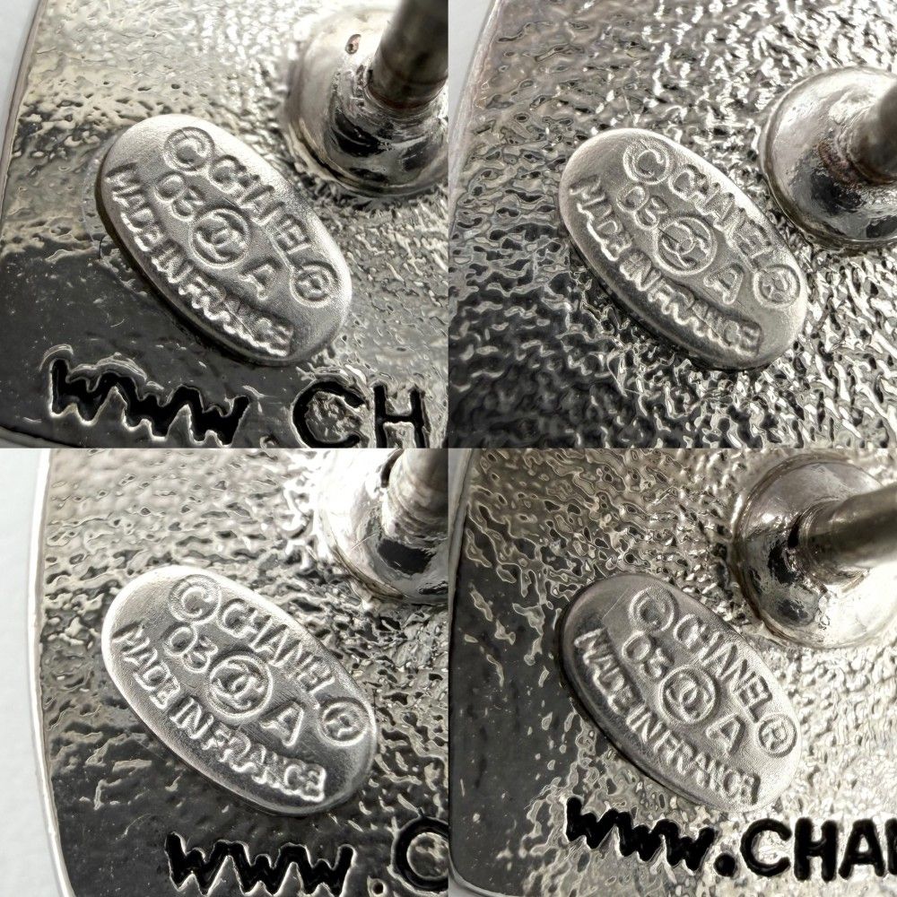 Chanel Brooch CC Logo National Flag Vintage Heart White Blue 3.7 — view 4