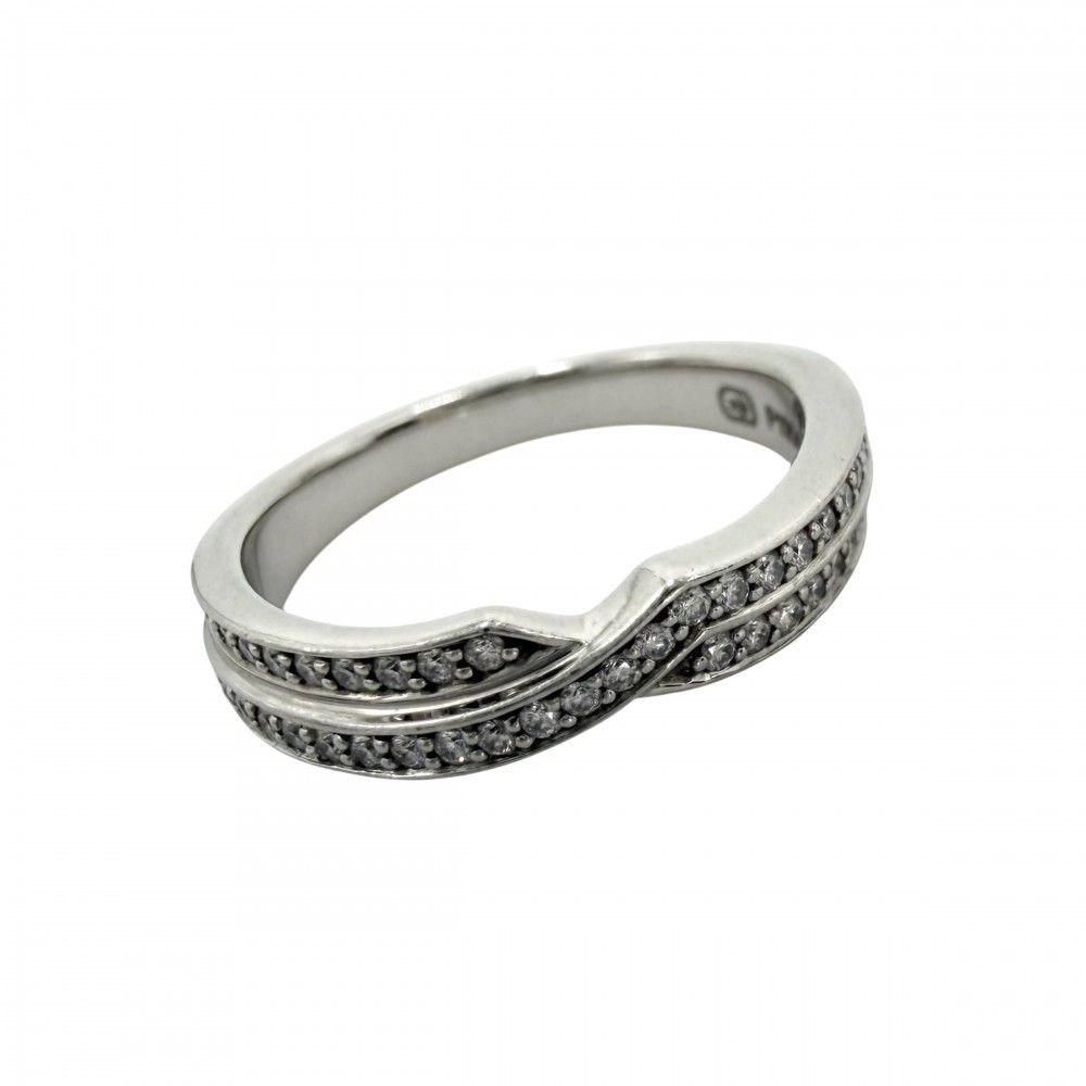 Harry Winston Ring Tryst Two Row Band Diamond