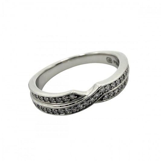 Harry Winston Ring Tryst Two Row Band Diamond