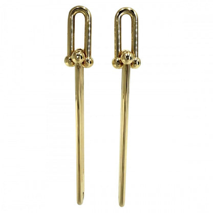 Tiffany & Co Earrings Double Long Link 18k Yellow Gold