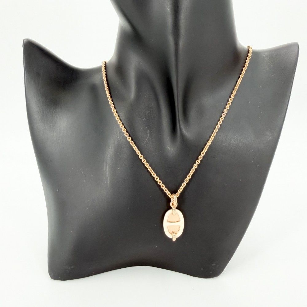 Hermes Necklace Mini Star Maillon PM Chaine D'ancre Pendant Gold White — view 3